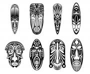 adult 12 african masks