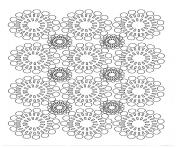 Printable adult circles flowers coloring pages