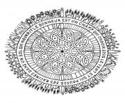 Printable mandala adult 4 coloring pages