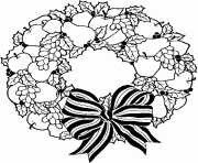 Printable christmas printable s wreathf119 coloring pages