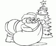 Printable santa and christmas tree sfc76 coloring pages