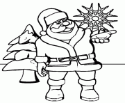 Printable santa and snowflake sb645 coloring pages