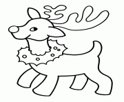 Printable simple santas s printable reindeerf12b coloring pages