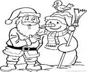 Printable snowman santa 65ff coloring pages