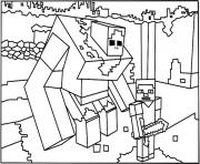 minecraft coloring big guy