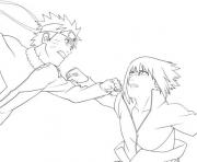 Printable sasuke vs naruto sf447 coloring pages