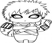 Printable naruto s cute gaara3edd coloring pages