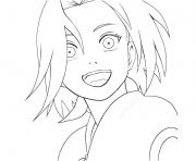 Printable happy sakura naruto s3b13 coloring pages