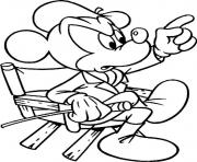 Printable mickey as grumpy director disney 1907 coloring pages