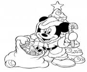 mickey wore santas costume in christmas s printable0227