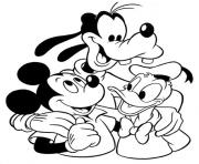 Printable mickey and gang disney 7b04 coloring pages