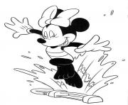 Printable minnie splashing water disney 6265 coloring pages