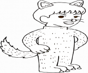 Printable wolf halloween costume s printable kid coloring pages