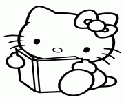 hello kitty reading book