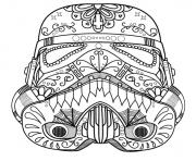 Printable starwars skull sugar adult coloring pages