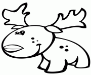 Printable cute baby reindeer coloring pages