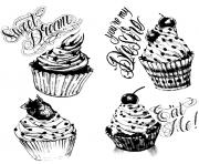 coloring adult cupcakes vintage