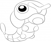 Printable 010 caterpie pokemon coloring pages