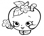 Printable cute shopkins for girls  coloring pages