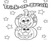 Printable halloween pumpkins kids coloring pages