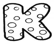 bubble letter k