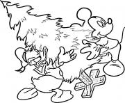 Printable walt disney christmas cartoon coloring pages