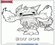 Printable skylanders swap force fire hot dog series2 coloring pages