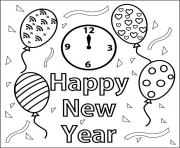 Happy New Year Coloring Book