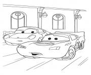 Cars The McQueen With Sally a4 disney