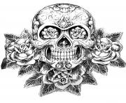 sugar skull tatoo hard adult difficult