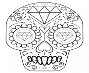 sugar skull with diamonds calavera