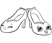 Season 7 Pretty Shopkins Shoes Royale Colouring Pages