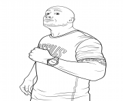 wwe dwayne the rock johnson coloring page