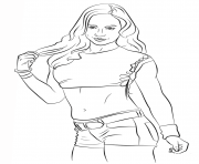 wwe aj lee coloring page