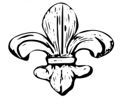 fleur de lys en bois