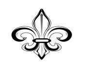 Fleur de lis modern Simple Tattoo