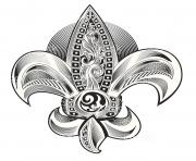 fleur de lis fancy adulte mandala zen