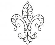 frilly fleur de lis