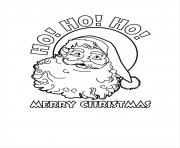 Printable santa claus ho ho ho merry christmas coloring pages