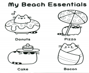 pusheen my beach essentials