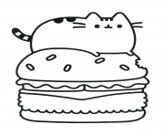 Pusheen Hamburger Food