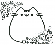 pusheen valentines days flowers