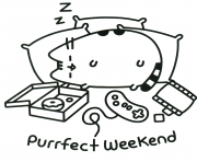 pusheen perfect weekend