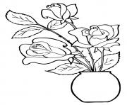 three roses in a pot a4