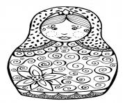 Printable babushka russian dolls coloring pages