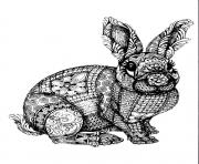 easter bunny adult zentangle antistress