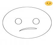 Printable Twitter Confused Face Emoji coloring pages