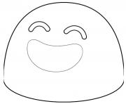 Printable Google Emoji Smiling Face coloring pages