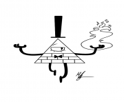 gravity falls bill cipher fire