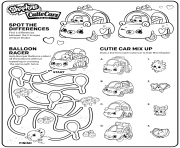 Shopkins QT Cars Coloring Activity